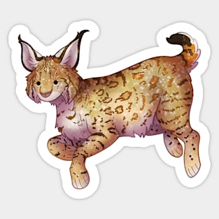 Cozy Bobcat Sticker